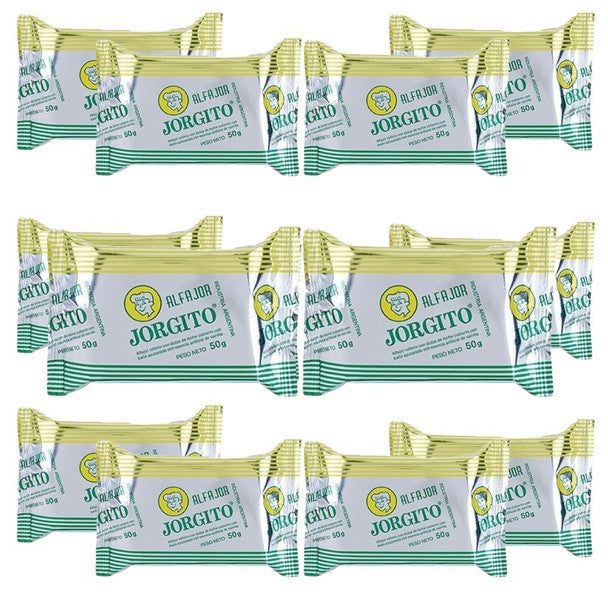 Alfajor Jorgito Filled with Milk Caramel and Italian Merengue Coating 50 g / 1.76 oz (Pack of 12u.)