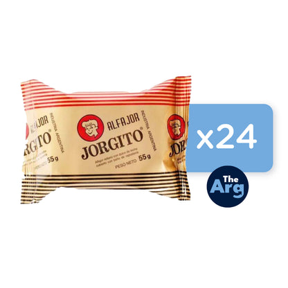 Jorgito Chocolate Alfajor with Dulce de Leche Filling 55g (Box of 24 Units)