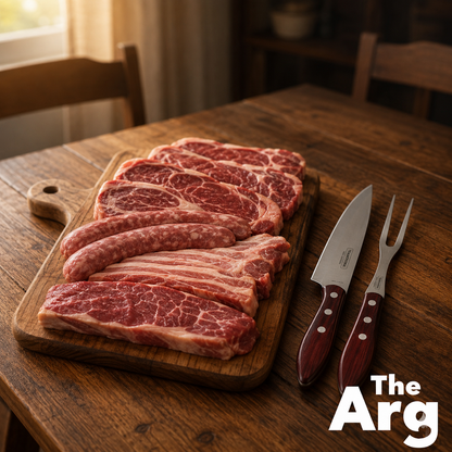 Tramontina Polywood Stainless Steel and Wood Asado Knife & Fork Set