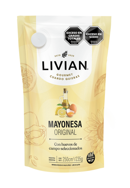 Original Livian Mayonnaise 500 g (17.6 oz) – Premium Argentine Mayonnaise for Sandwiches, Salads & Dips