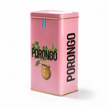 Pink Tin Yerba Mate Dispenser | Storage Container for Mate