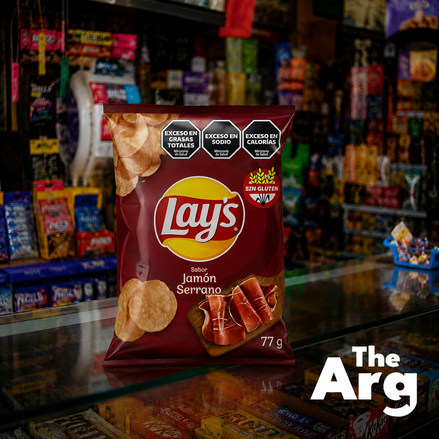 Lay's Serrano Ham Potato Chips 77g | Argentine Savory Snack
