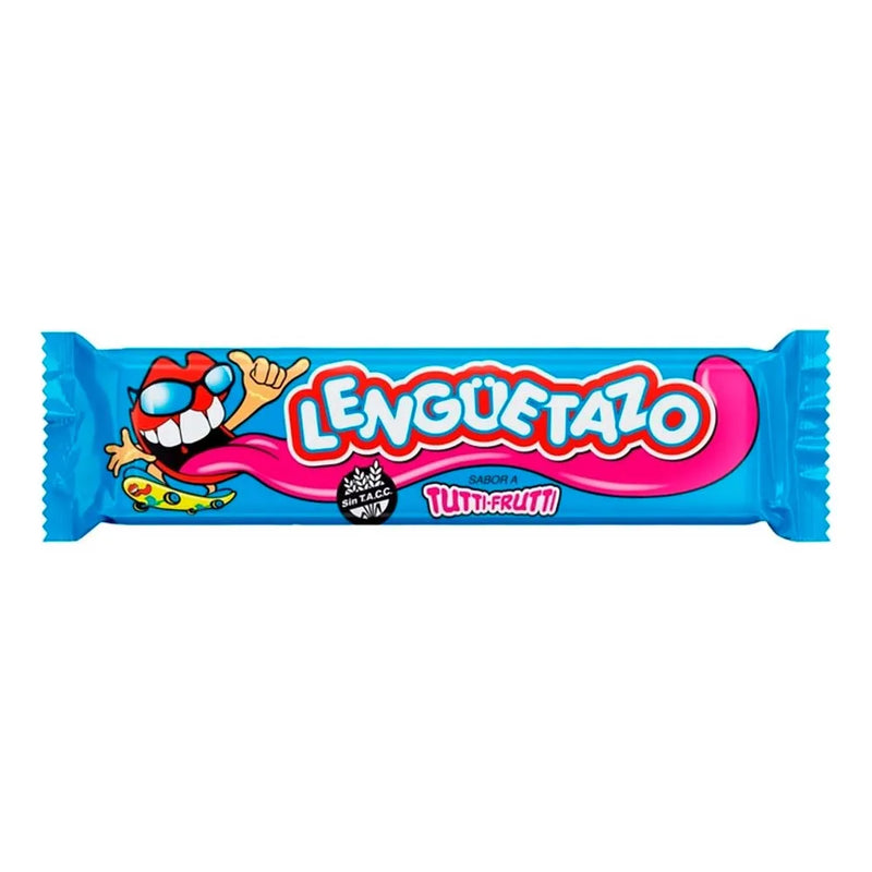 Lengüetazo Long Tutti-Frutti Soft Candy, 13 g / 0.5 oz (box of 32 units)
