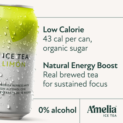 Amelia Ice Tea Lemon | Ready-to-Drink Iced Tea 354ml Six-Pack