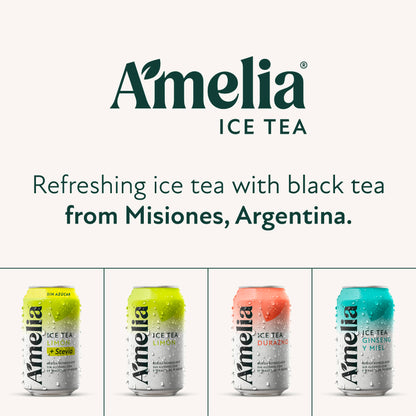 Amelia Ice Tea Lemon & Stevia | Sugar-Free Ready-to-Drink Iced Tea Six-Pack