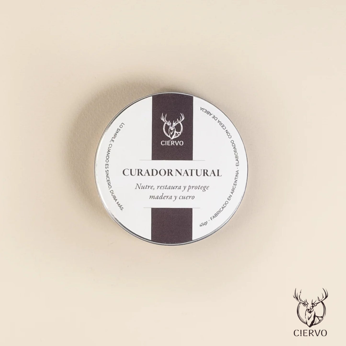 Ciervo Premium Food-Safe Beeswax Wood Conditioner & Polish– Natural Wood Care Balm (45g/1.6 oz)