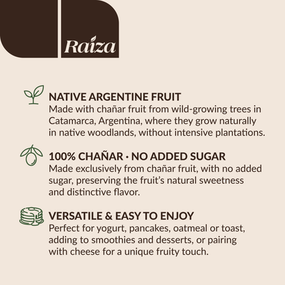 RAIZA Arrope de Chañar - 100% Chañar Fruit Syrup 430g (0.94 lb) No Added Sugar