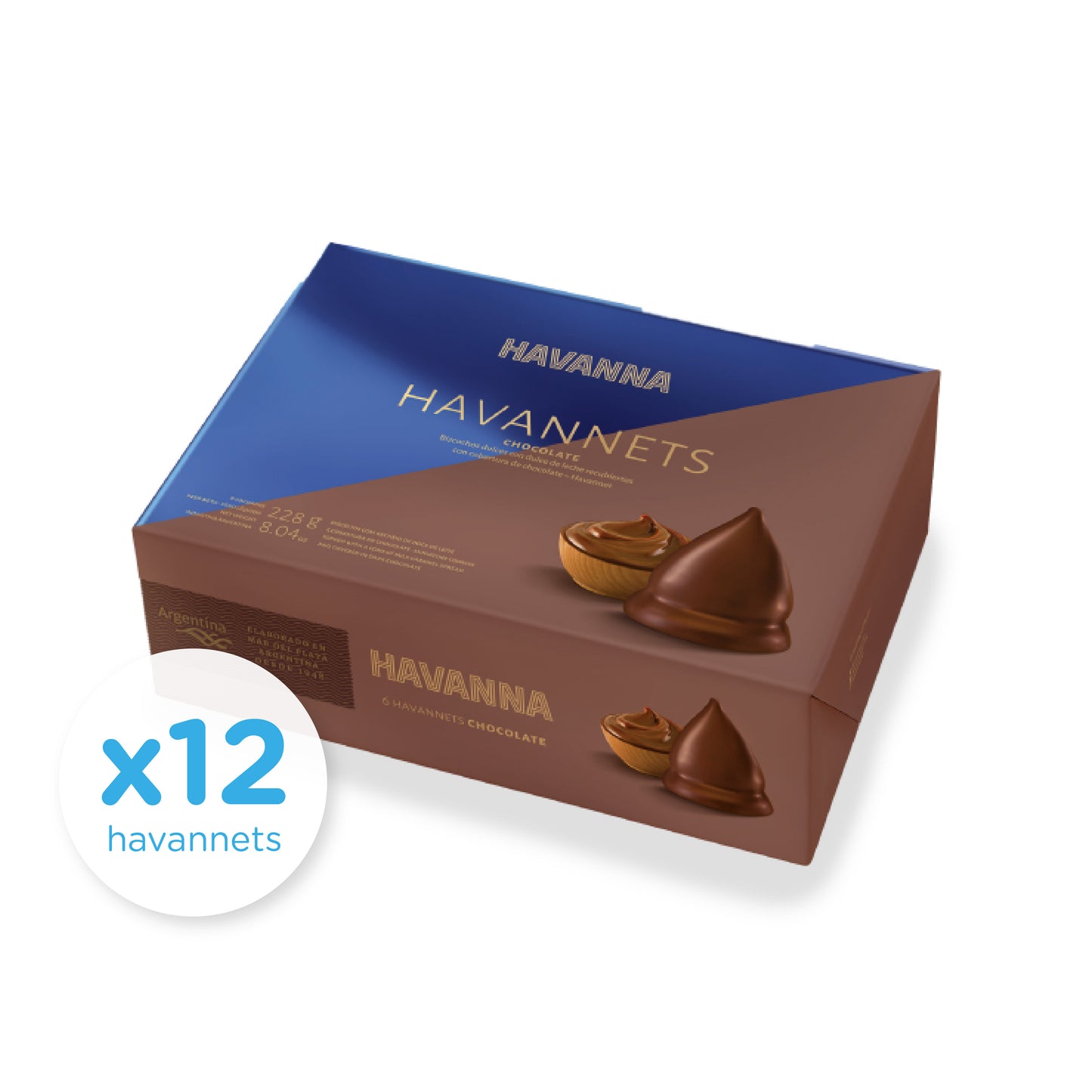 Havanna Havannet Chocolate Cones with Dulce de Leche | Box of 12 | 456 g