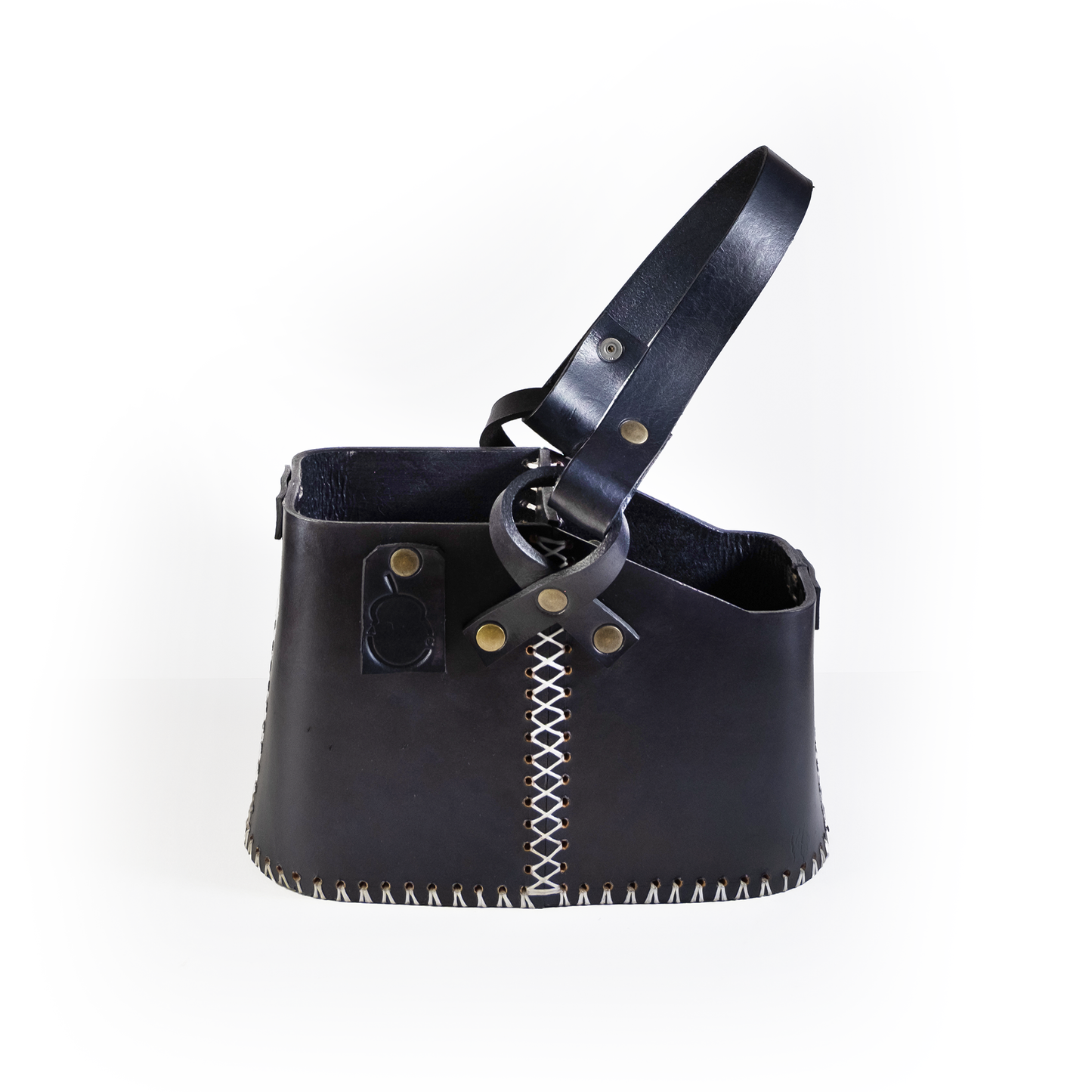 Black Leather Mate Bag | Traditional Argentine Carry Bag
