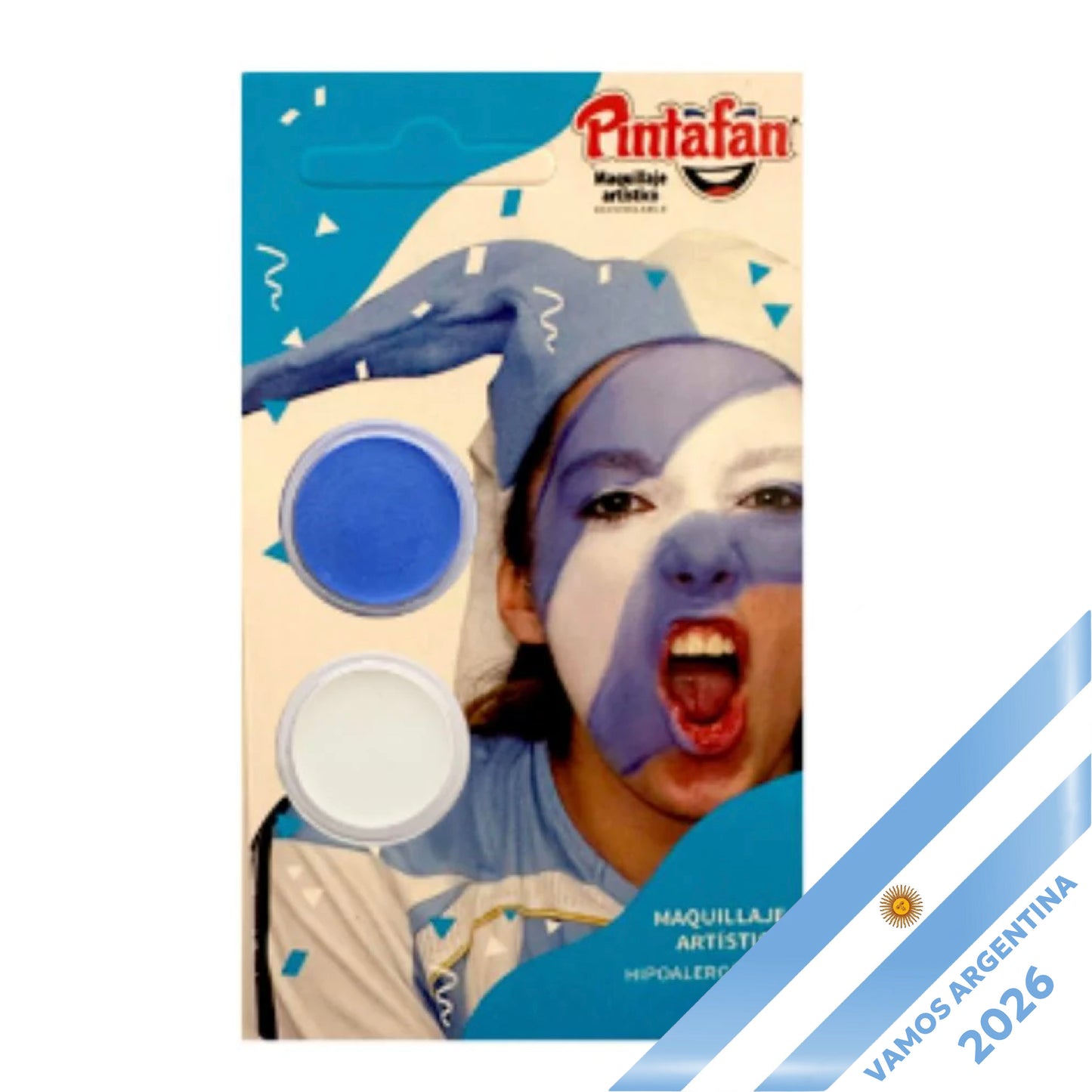 Argentina Dual Color Face Paint Light Blue & White for World Cup 2026