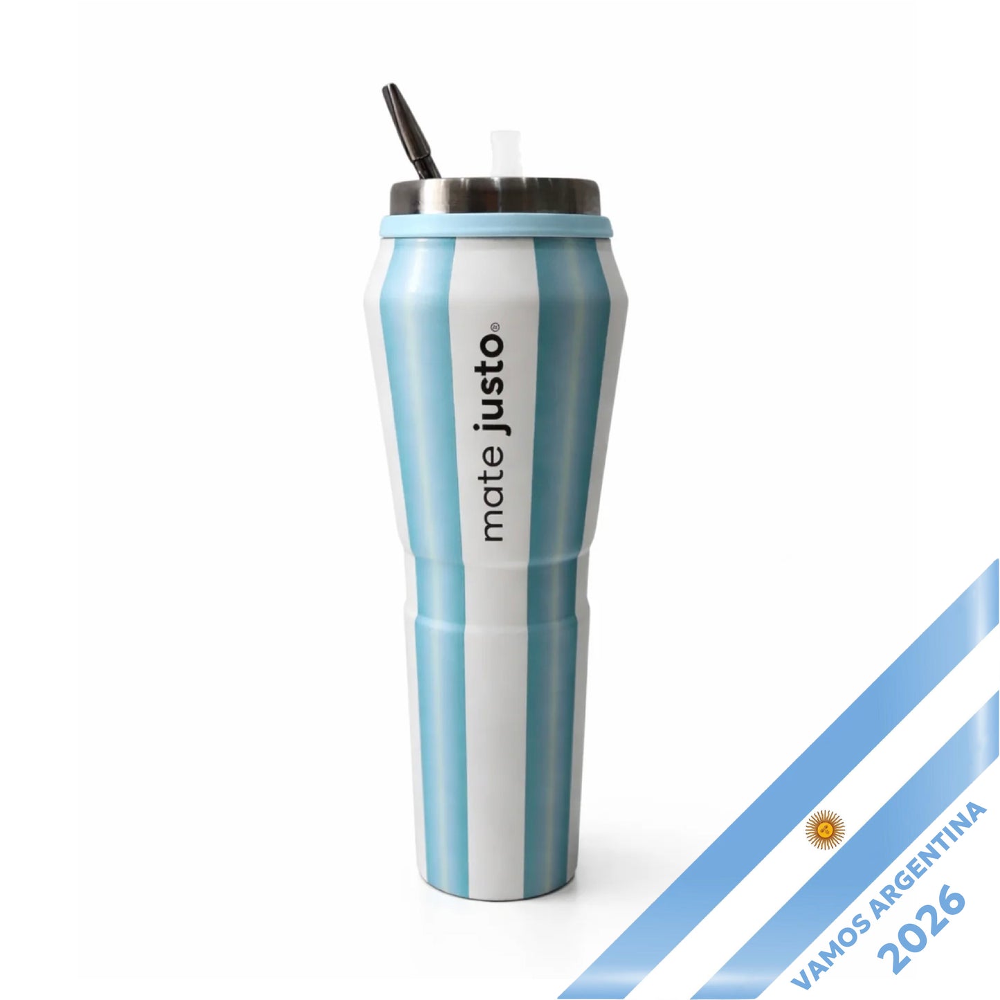 Mate Justo Imperial World Cup Edition – Self-Filling Mate Cup, Spill-Proof