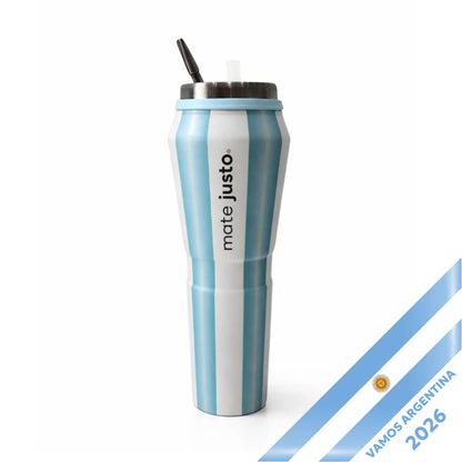 Mate Justo Imperial World Cup Edition – Self-Filling Mate Cup, Spill-Proof