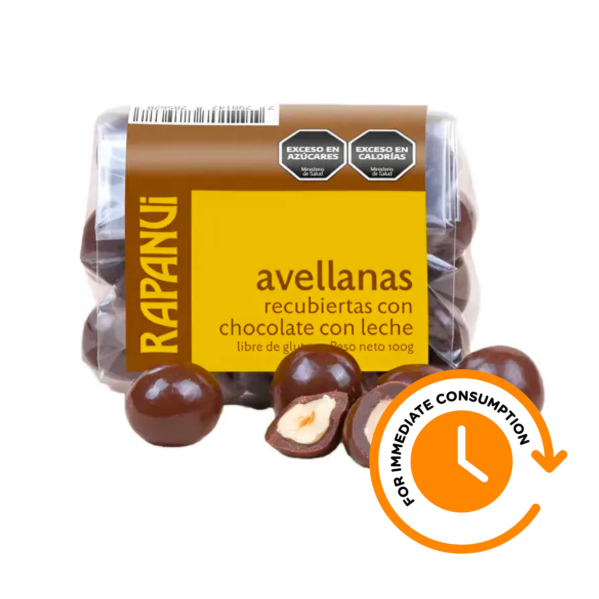 SALE RapaNui Hazelnuts Dipped in Milk Chocolate 100 g / 3.5 oz