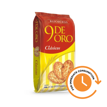 SALE 9 de Oro Classic Biscuits Traditional Bizcochos 200 g / 7.1 oz