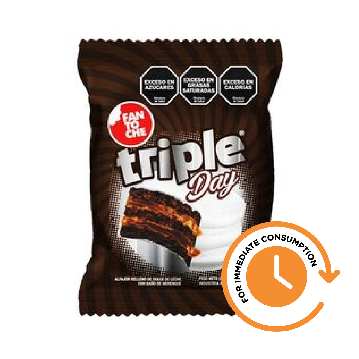 SALE Fantoche Day Triple Chocolate Alfajor with Dulce de Leche & Meringue Coating | 85gr