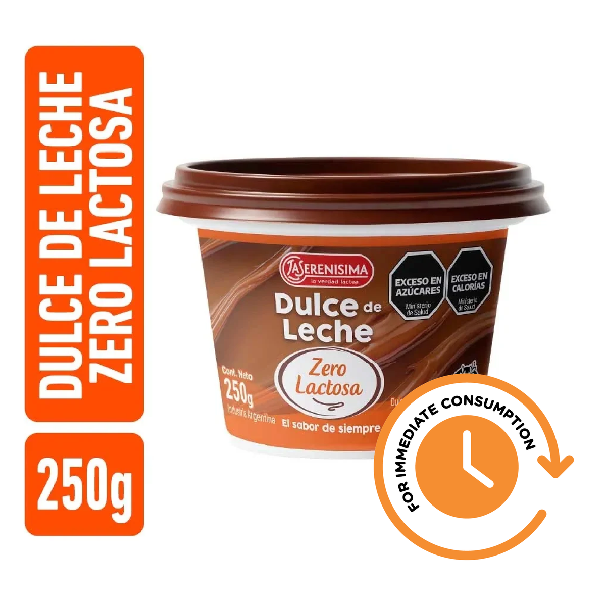 SALE La Serenísima Zero Lactose Dulce de Leche Gluten Free 250g / 8.82oz