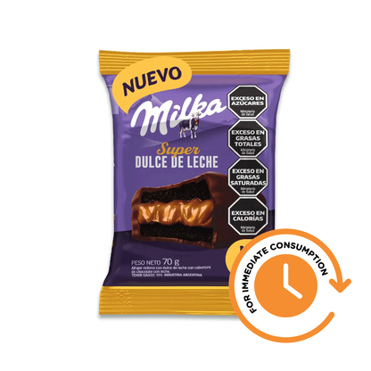 SALE Milka Super Dulce de Leche Alfajor Milk Chocolate Covered 70g