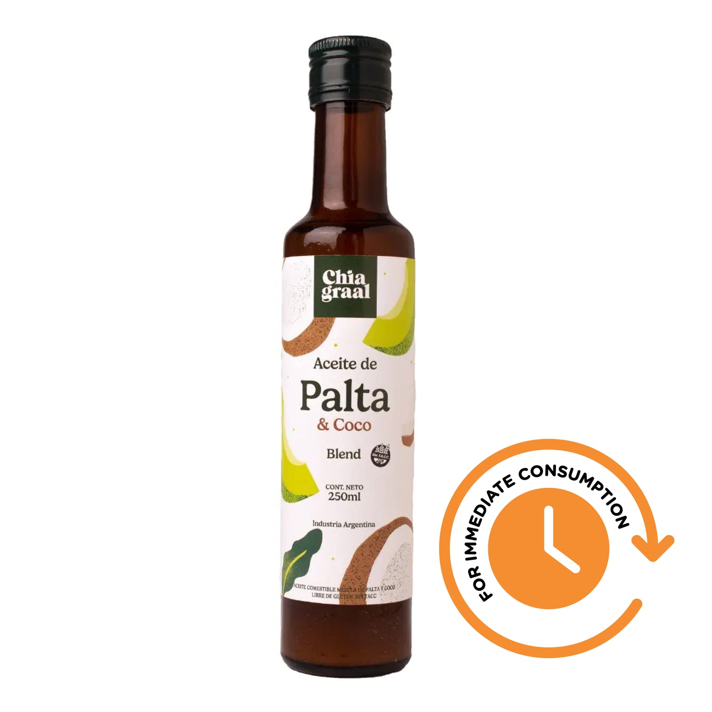 SALE CHIA GRAAL Avocado and Coconut Oil Blend 100% Pure 250 g / 8.8 oz
