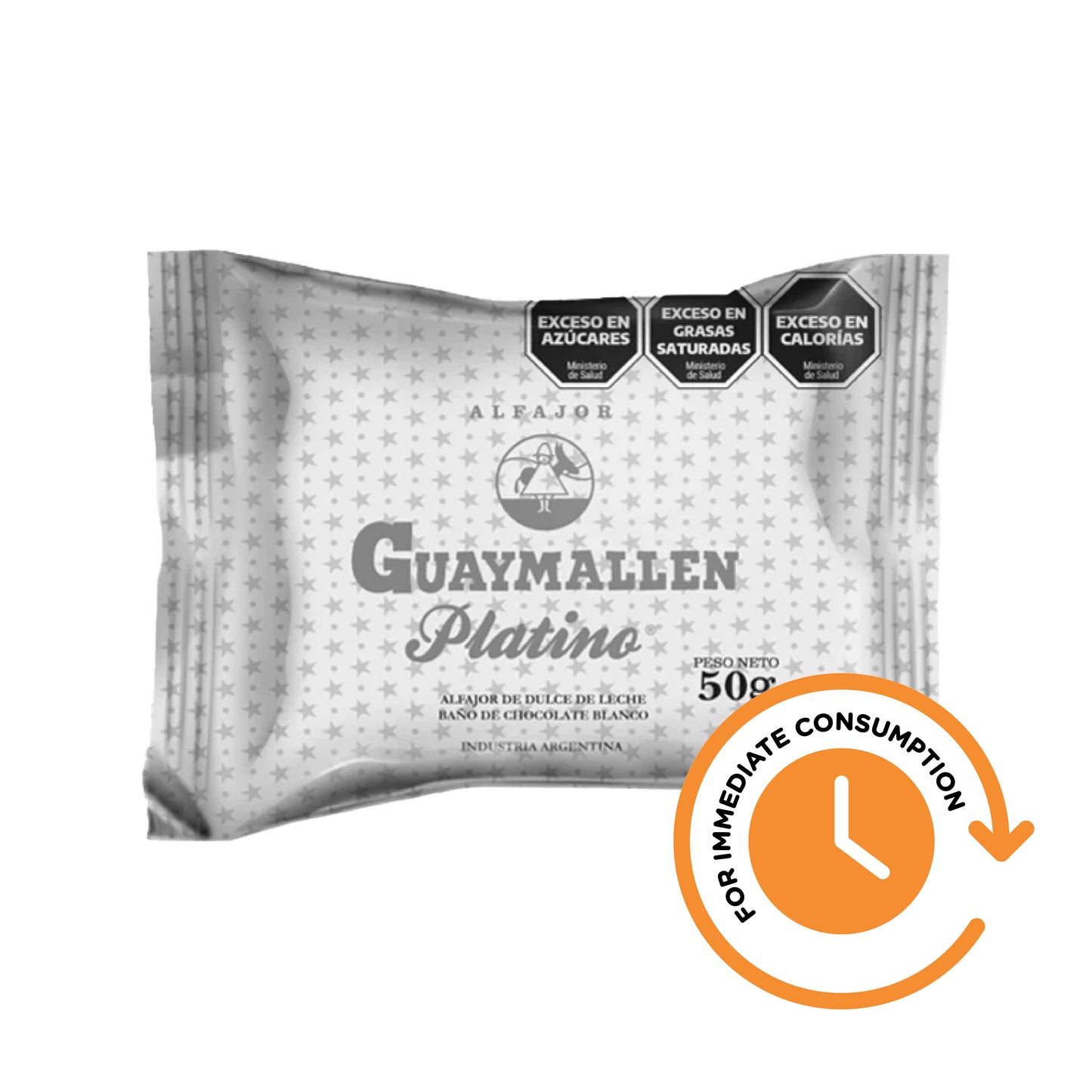 SALE Guaymallen Alfajor Platino  Dulce de Leche Alfajjor With Swiss Chocolate 48g / 1.69 oz