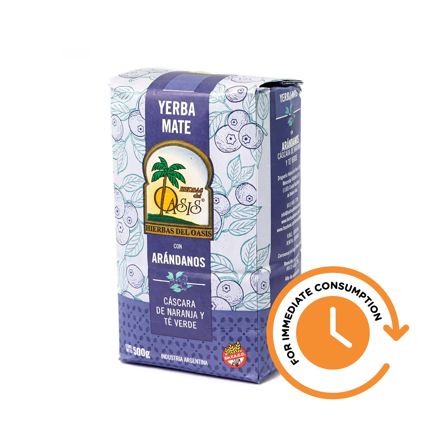 SALE Hierbas del Oasis Blueberry Yerba Mate 500g