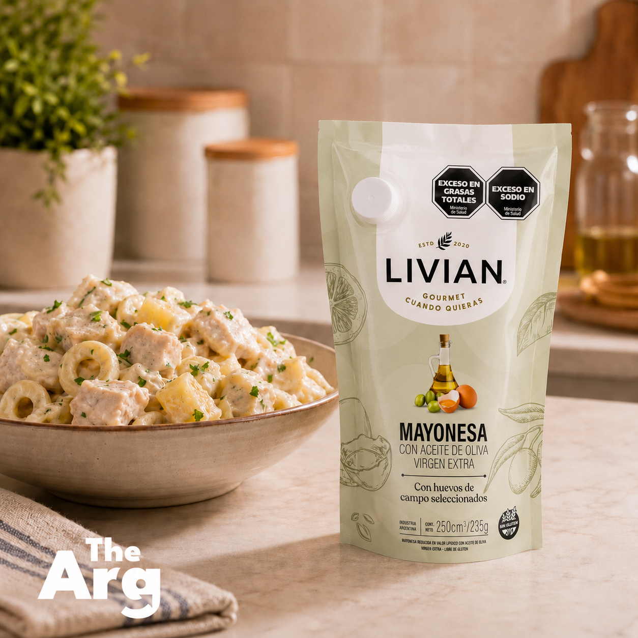 Livian Olive Oil Mayonnaise 250g / 8.8oz | Argentine Mayonnaise with Extra Virgin Olive Oil