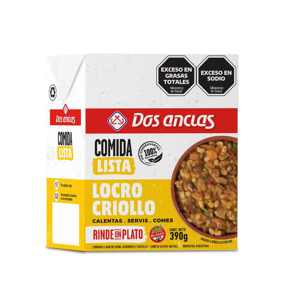 Dos Anclas Ready to Eat Traditional Locro Stew Gluten Free Comida Lista Locro Criollo 390 g / 13.75 oz