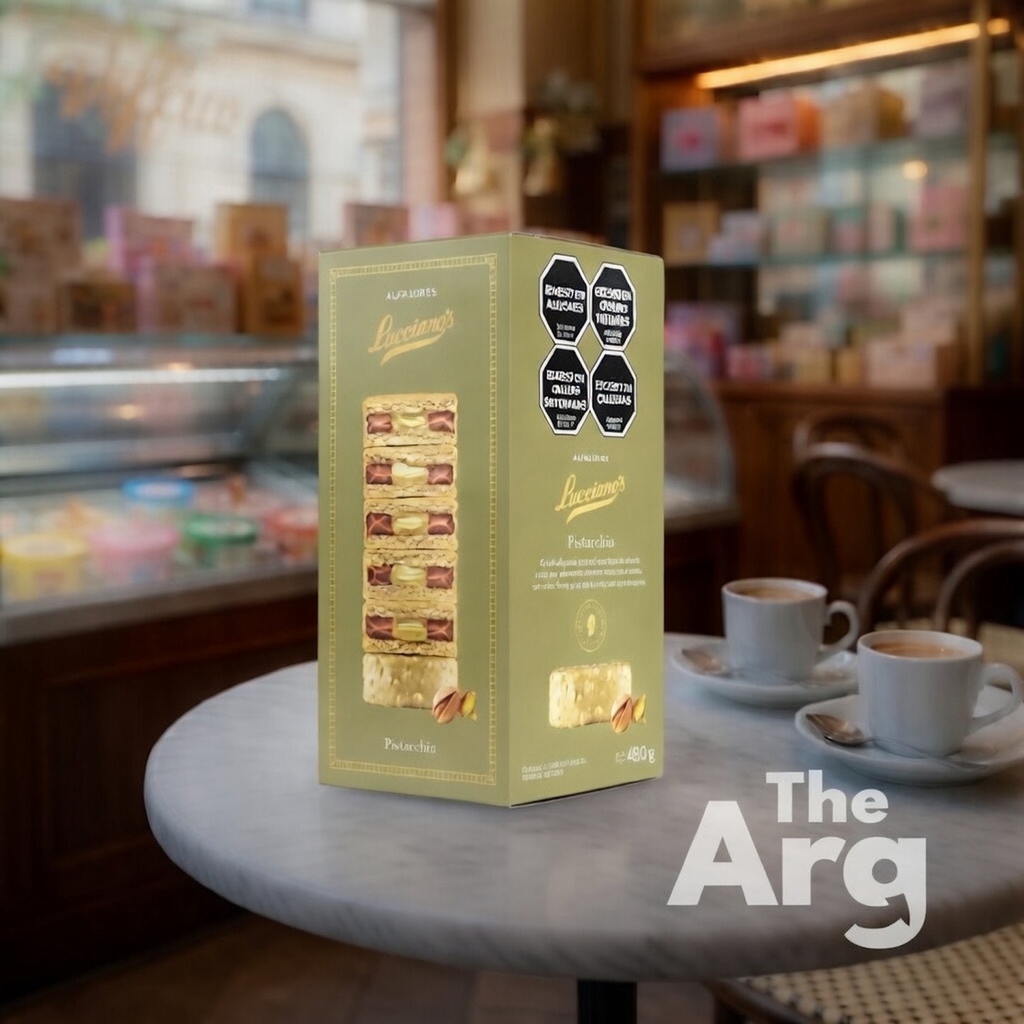 Lucciano’s Belgian White Chocolate Alfajores with Dulce de Leche Pistachio Hazelnut | Gift Box 6 Units 480g