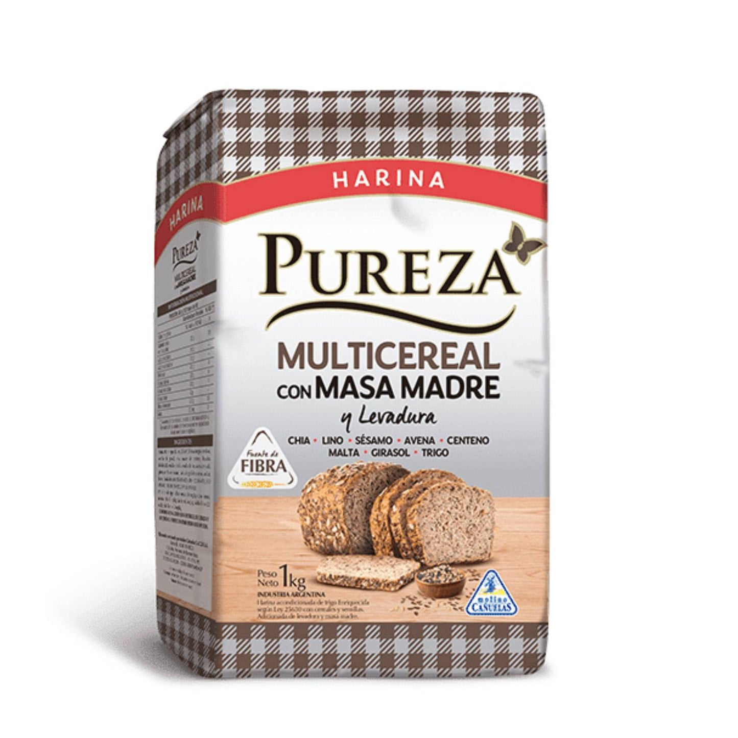 Pureza Multicereal Flour with Sourdough & Yeast 1kg | Argentine Baking Mix