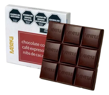Rapanui Espresso Coffee & Cacao Nibs Chocolate Bar 40g