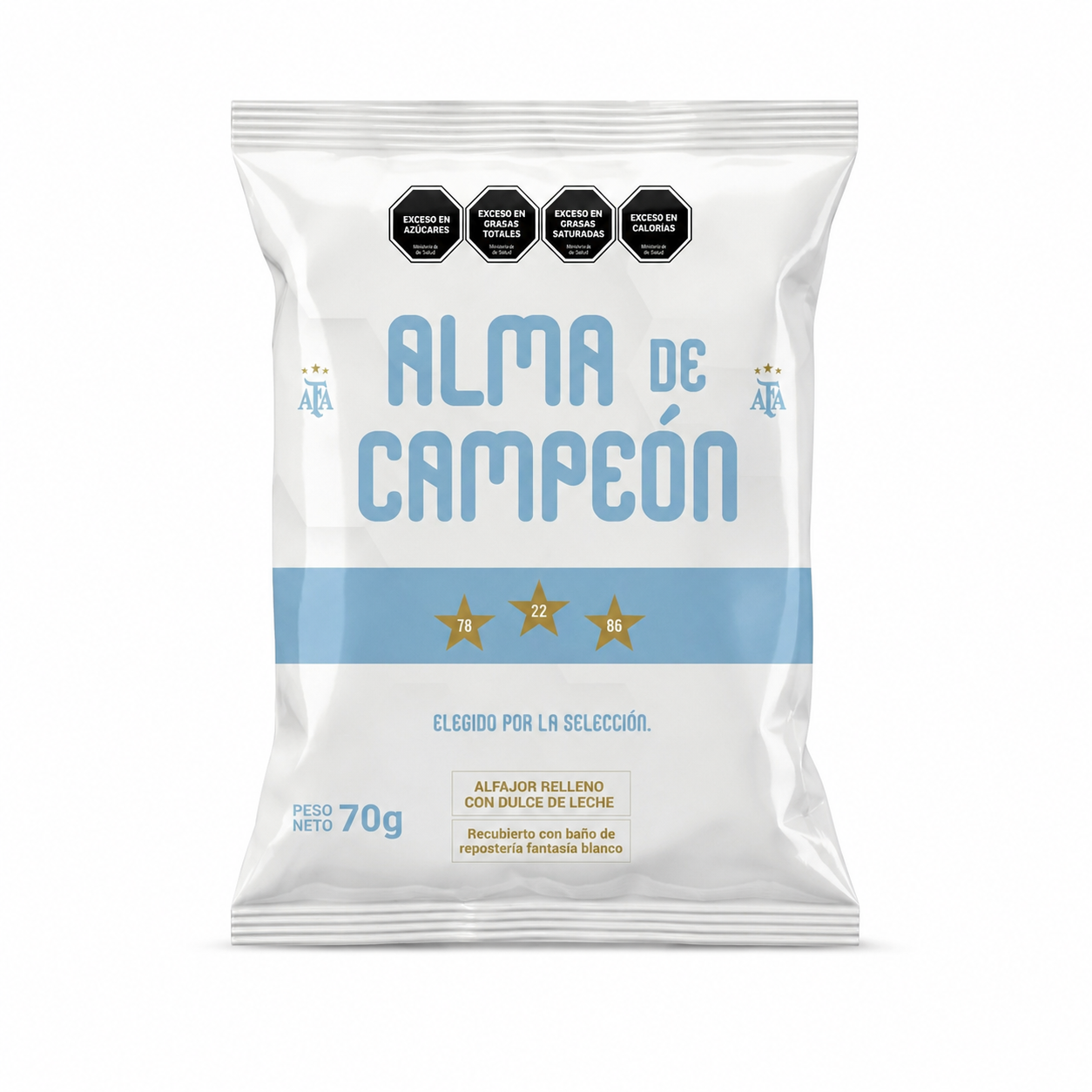 Alma de Campeón White Fantasy Alfajores Box 12 Units | Argentine Sweet Cookies