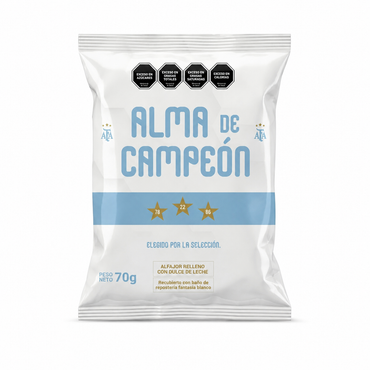 Alma de Campeón White Fantasy Alfajores Box 12 Units | Argentine Sweet Cookies