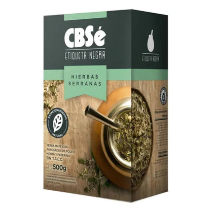 CBSe Black Label Yerba Mate with Mountain Herbs 500g | Argentine Mate Tea Blend