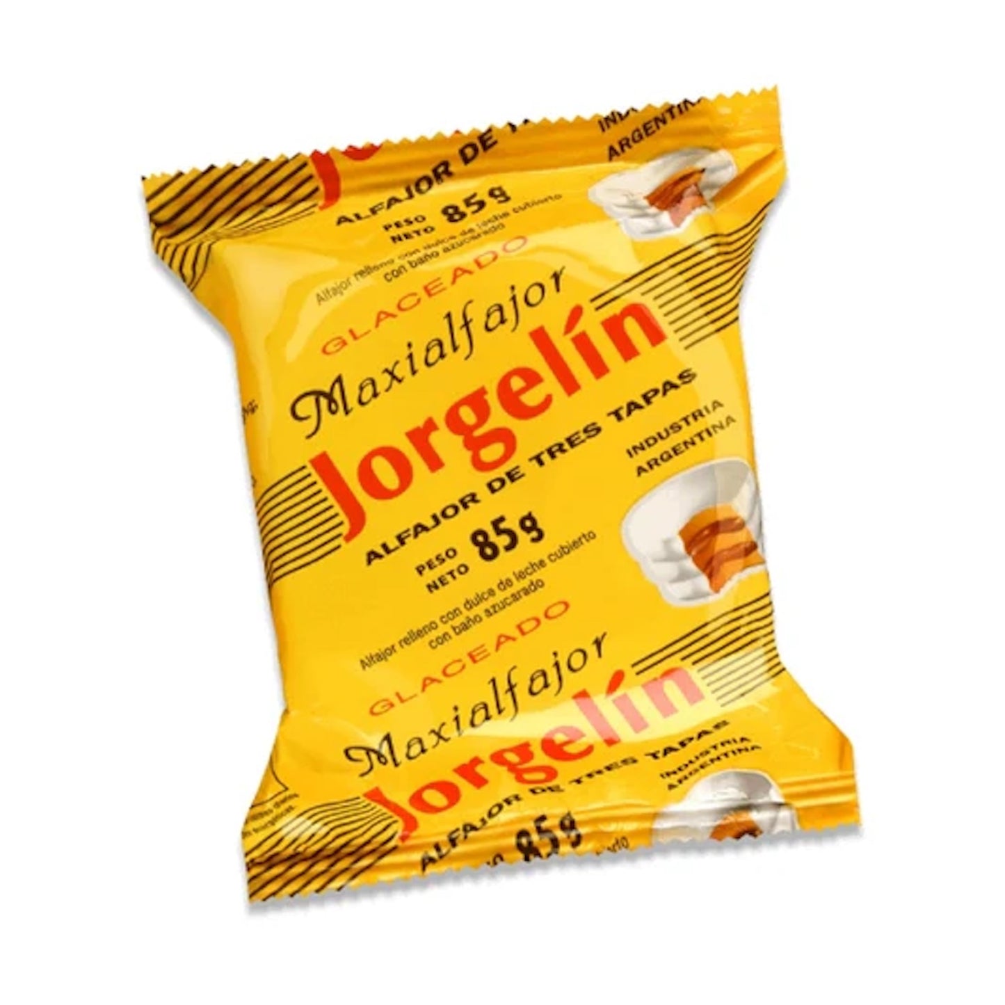 Jorgelín Alfajor Sugar Coated Triple Cookie with Dulce de Leche 85g