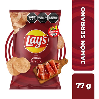 Lay's Serrano Ham Potato Chips 77g | Argentine Savory Snack