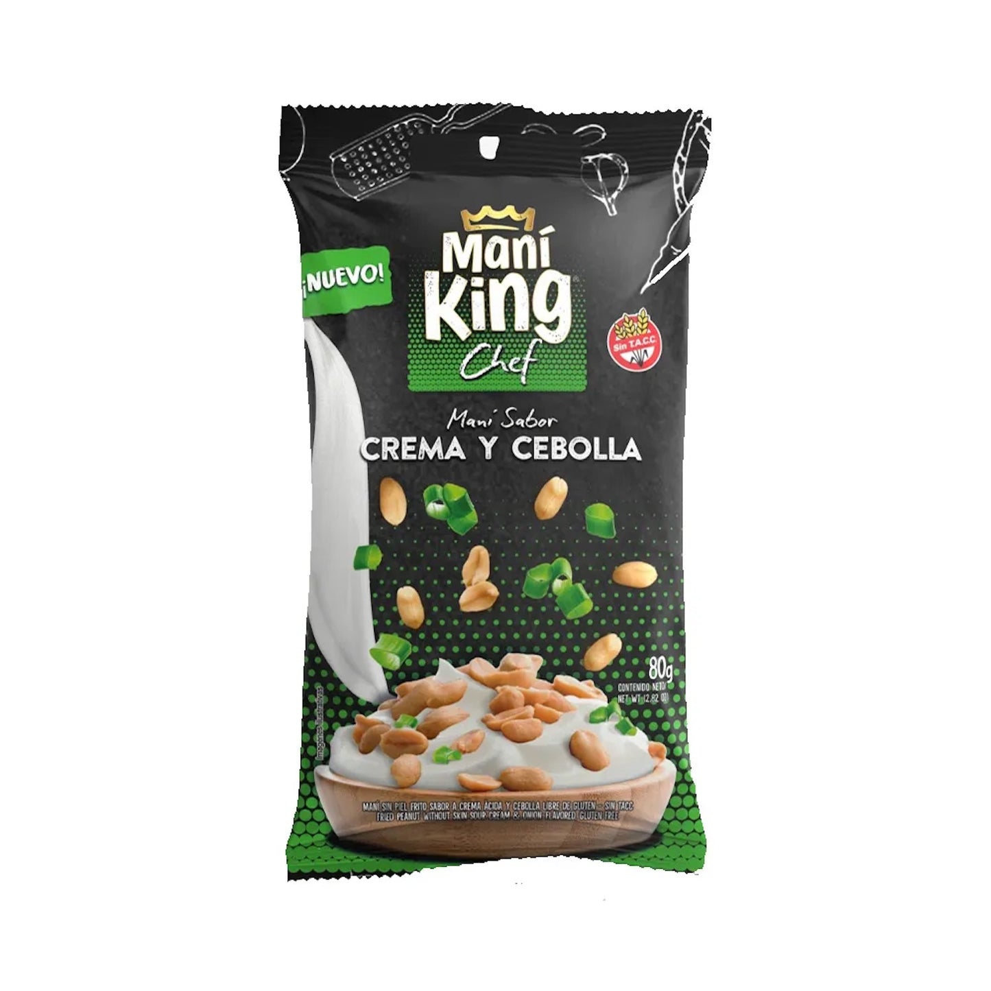 Maní King Cream & Onion Flavored Peanuts 80 g