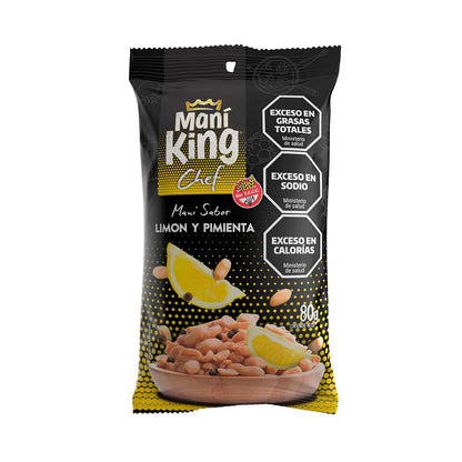 Maní King Chef Lemon & Pepper Flavored Peanuts 80 g
