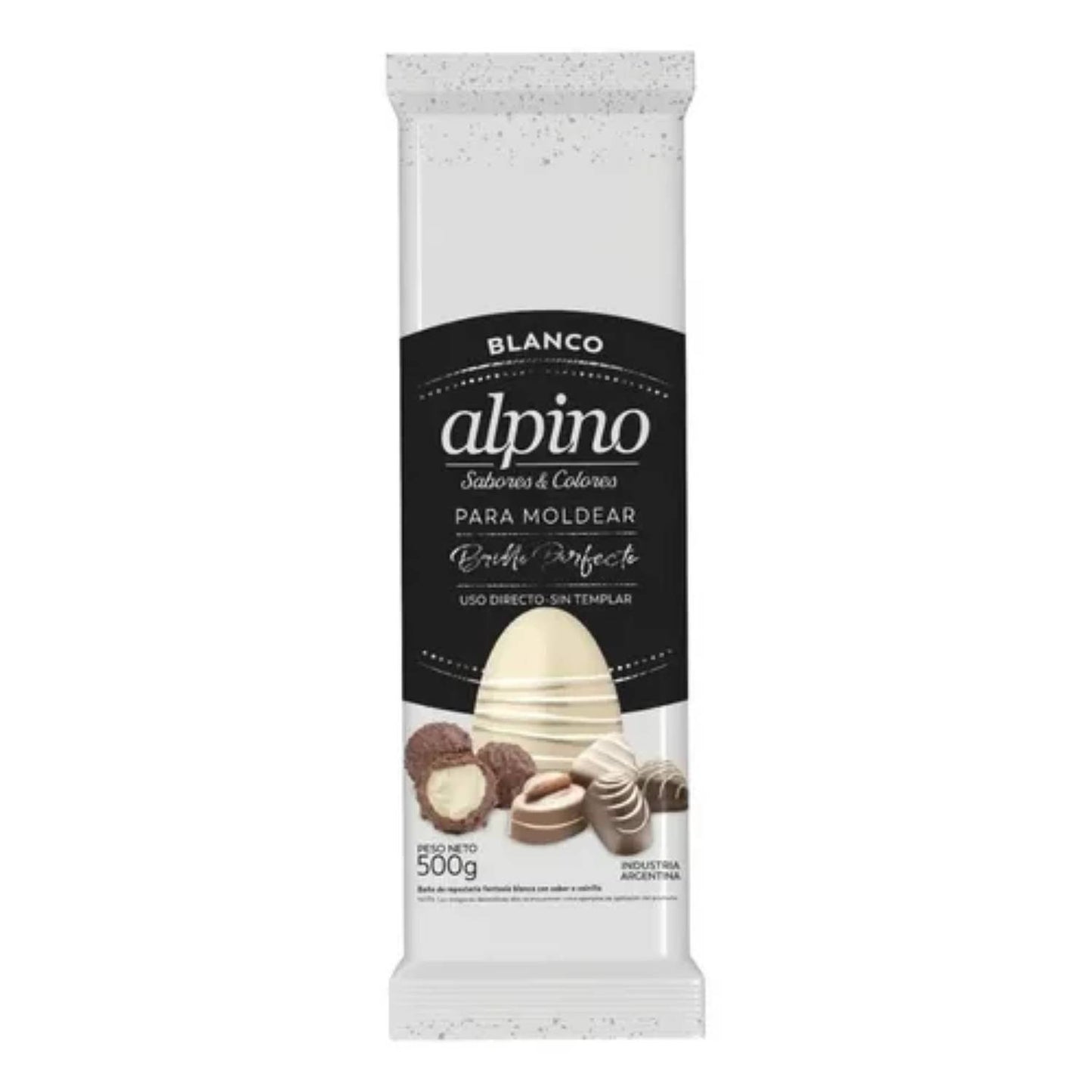 Alpino White Chocolate Coating Tablet for Molding 500g / 1.10lb