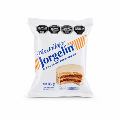 Jorgelín Triple White Alfajor with Dulce de Leche 85g / 2.9oz