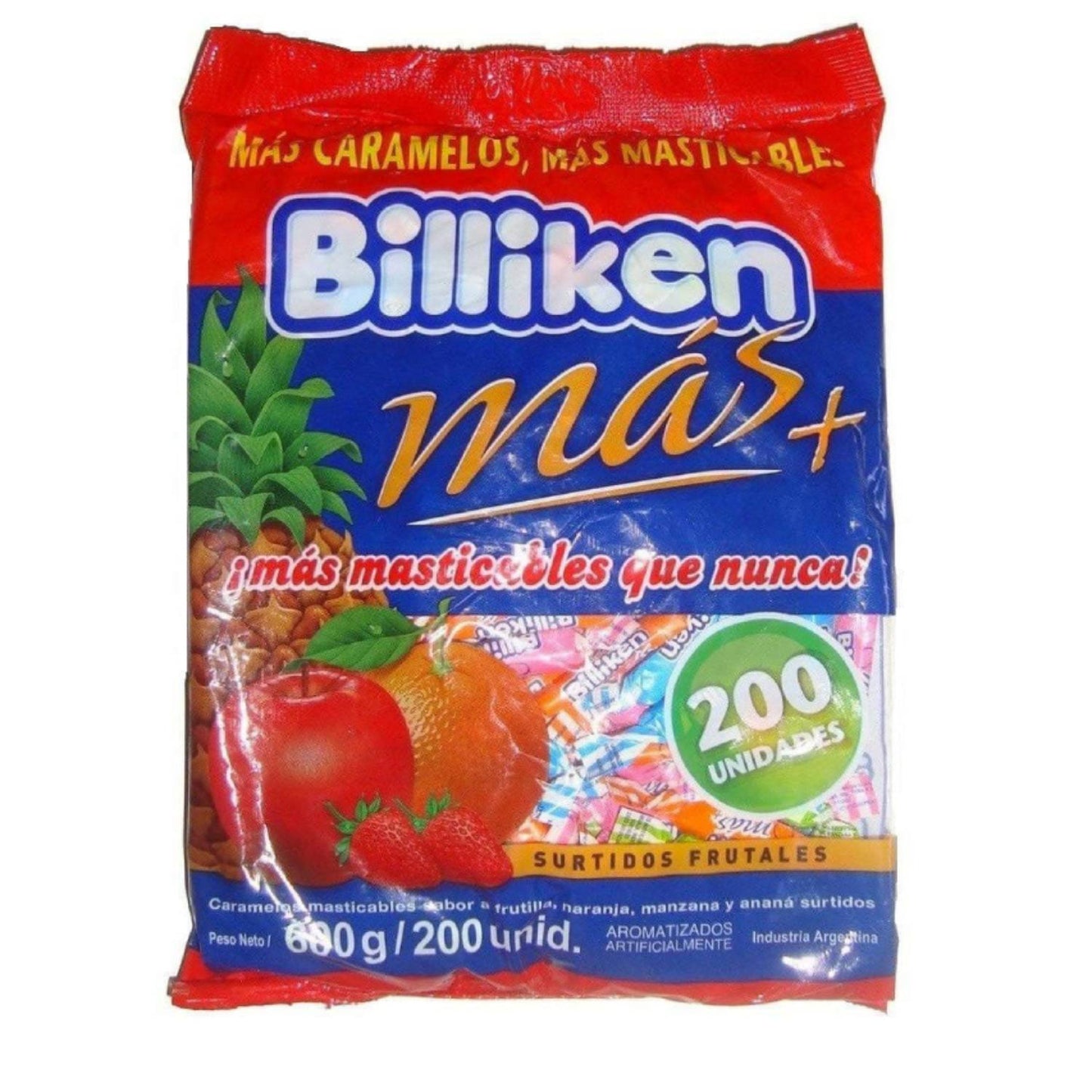 Billiken Más Soft Candies Assorted Fruit Flavors 600g / 21.16 oz