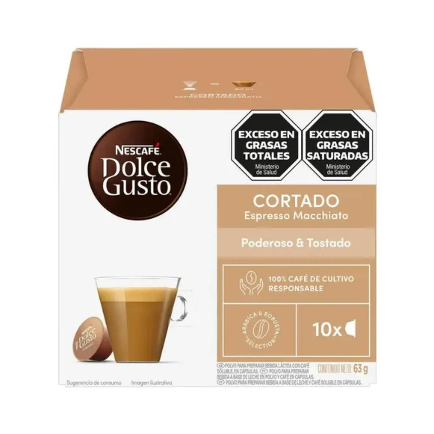 Nescafé Dolce Gusto Cortado Coffee Capsules with Milk x10