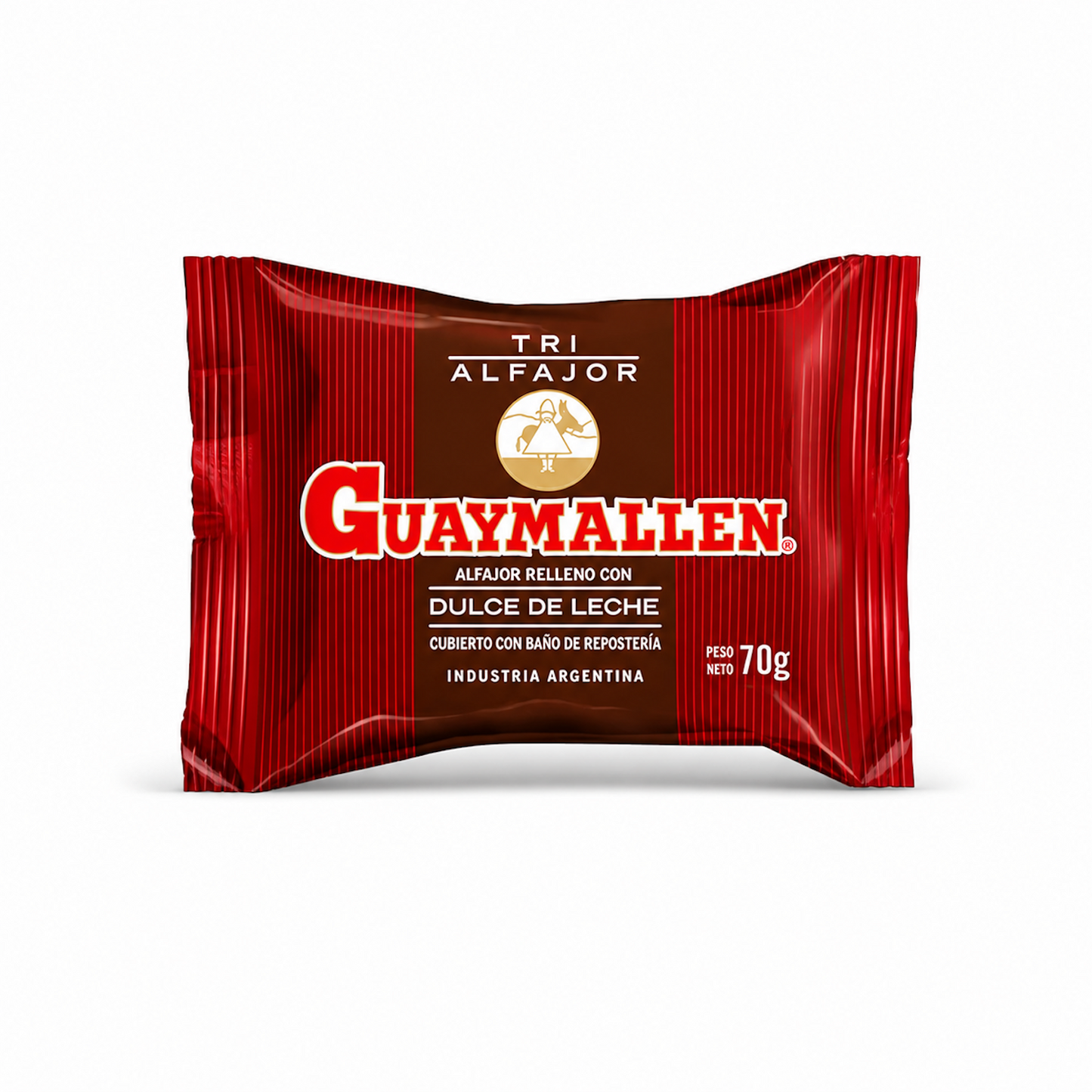 Guaymallén Triple Milk Chocolate Alfajor with Dulce de Leche 70g / 2.4 oz