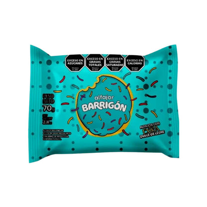 Barrigón Blanco Alfajor with Dulce de Leche Filling and Icing Coating 70g