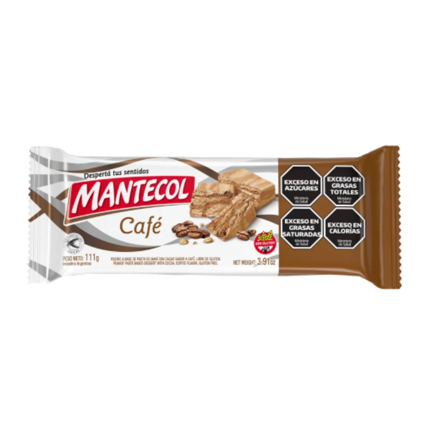 Mantecol Coffee Flavor Peanut Butter Bar Gluten Free 111g