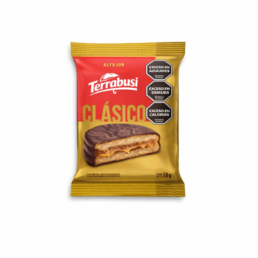 Terrabusi Classic Alfajor Milk Chocolate with Dulce de Leche 50g / 1.7 oz