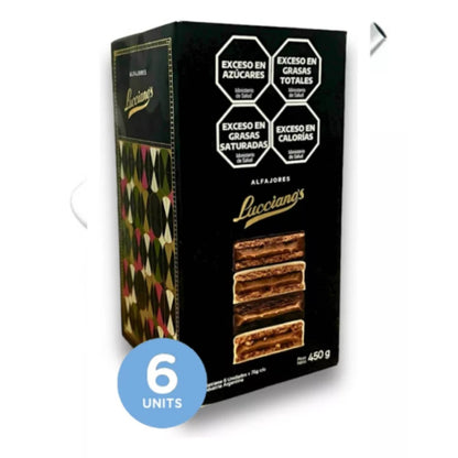 Lucciano’s Mixed Chocolate Alfajores with Dulce de Leche 6 Units 450g