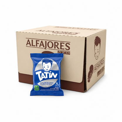 Tatín White Chocolate Alfajor with Dulce de Leche | Box of 56 – 33g Each
