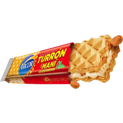 Arcor Turrón &amp; Maní Bar | Hard Peanut Cream and Biscuit Bar 25g / 0.81 oz