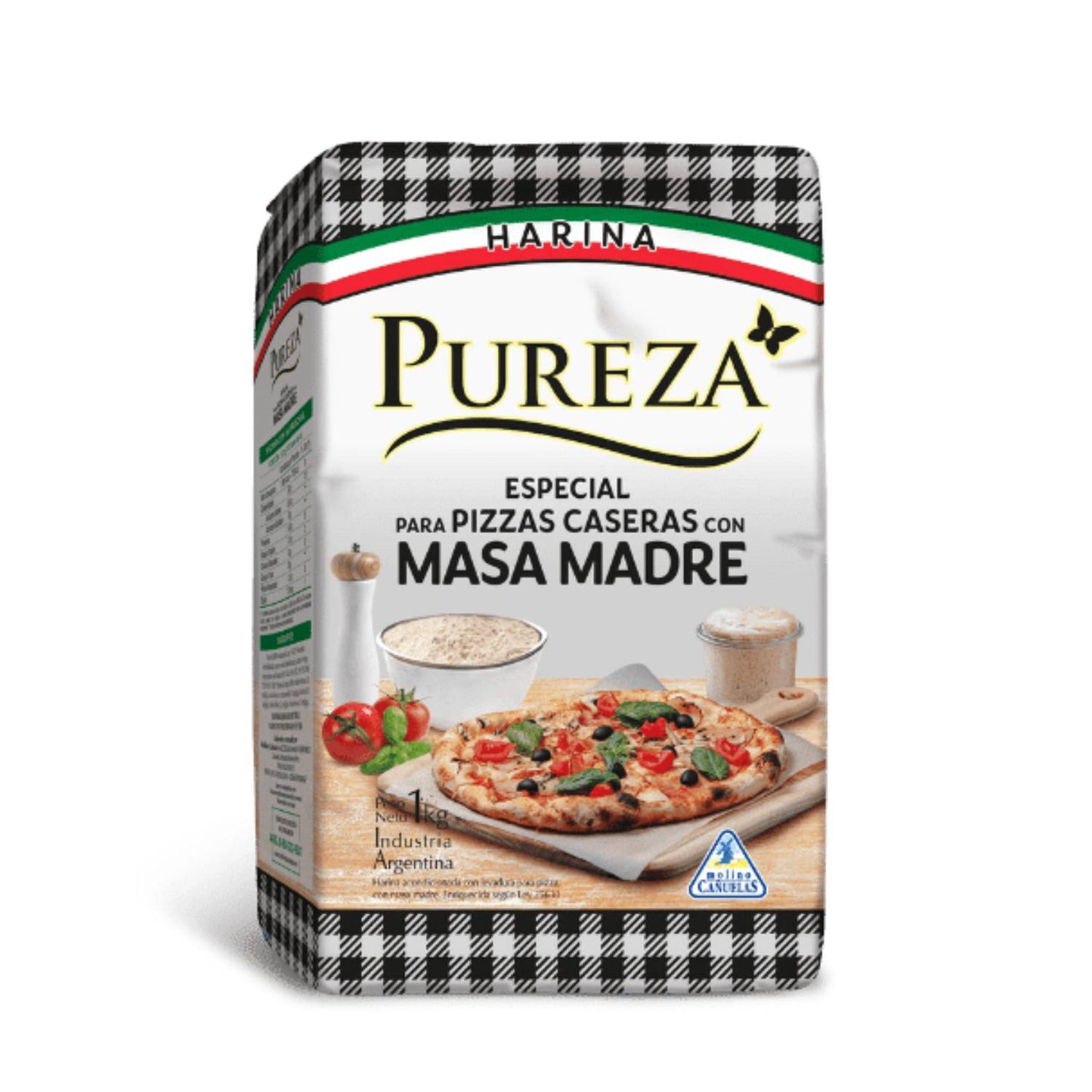 Pureza Pizza Flour with Sourdough & Yeast 1kg | Argentine Pizza Mix