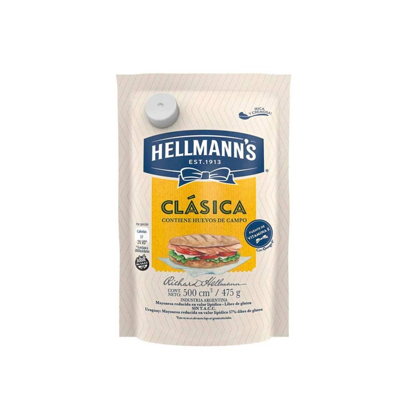 Hellmann’s Classic Mayonnaise 475g | Creamy Argentine Pantry Favorite