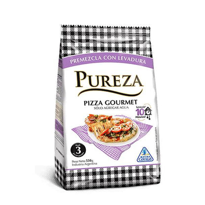 Pureza Gourmet Pizza Mix with Yeast 550g | Argentine Pre-Mix for Homemade Pizza